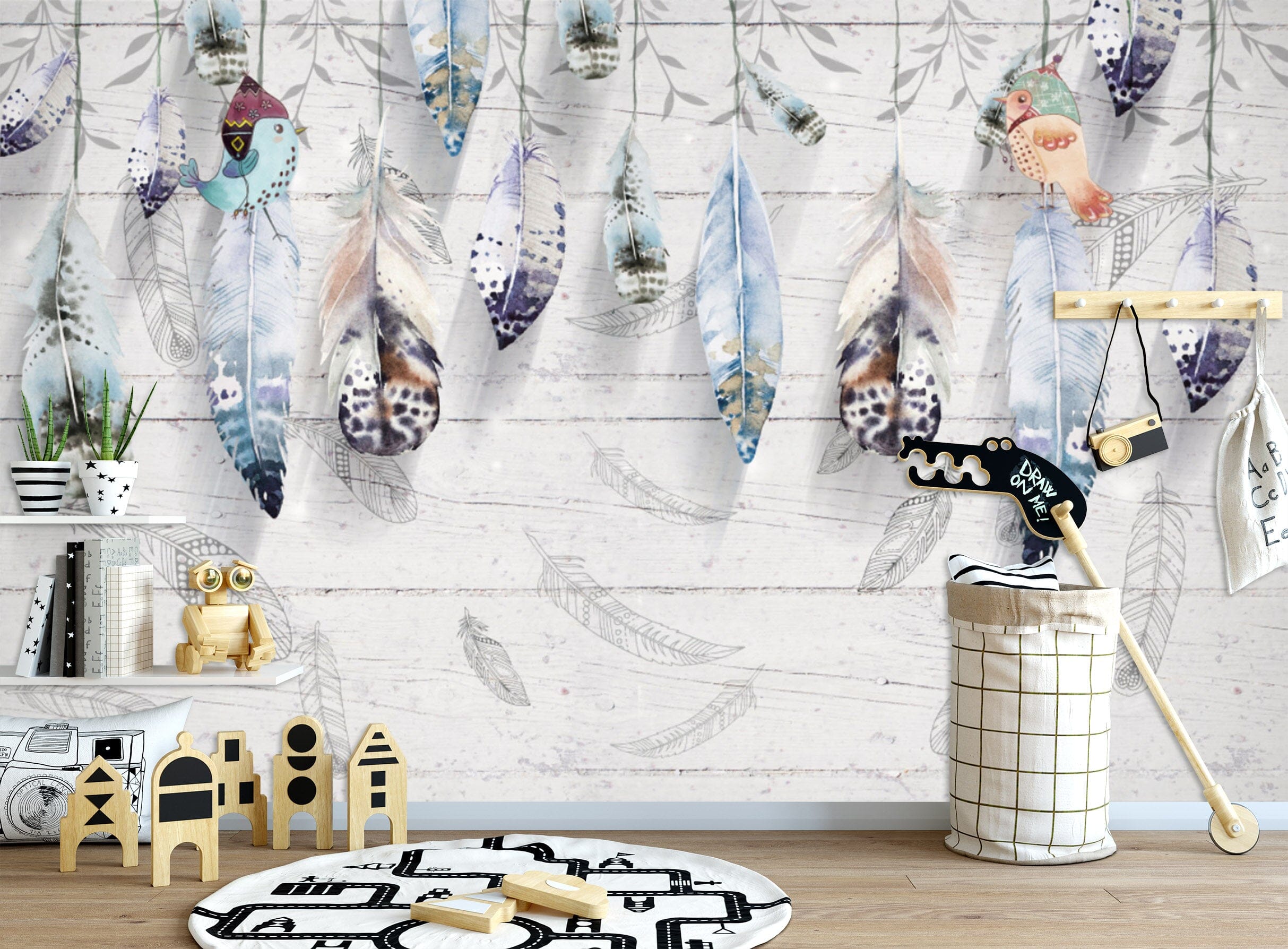 3D Colored Feathers 1676 Wall Murals Wallpaper AJ Wallpaper 2 
