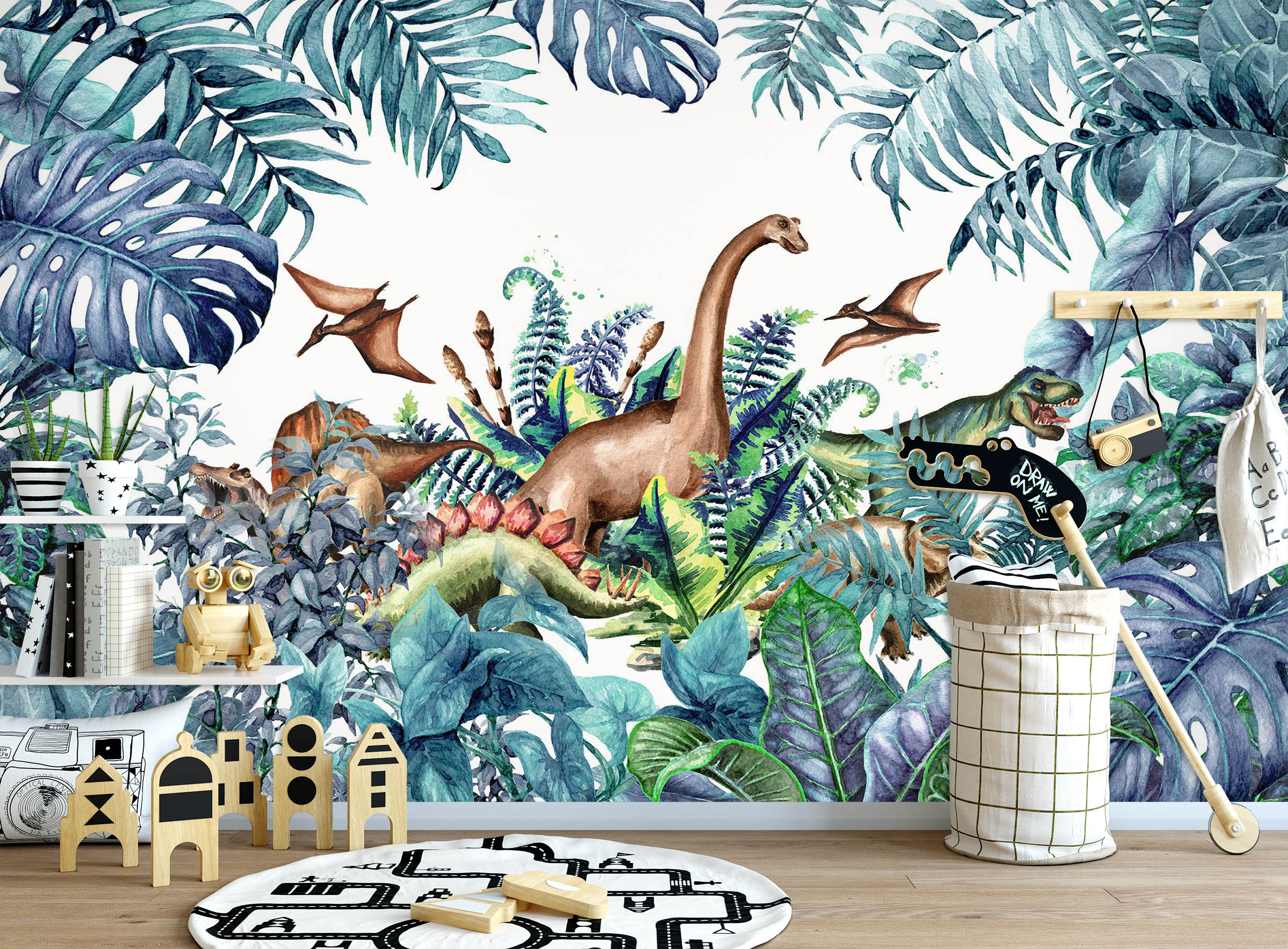 3D Forest Dinosaur 1687 Wall Murals