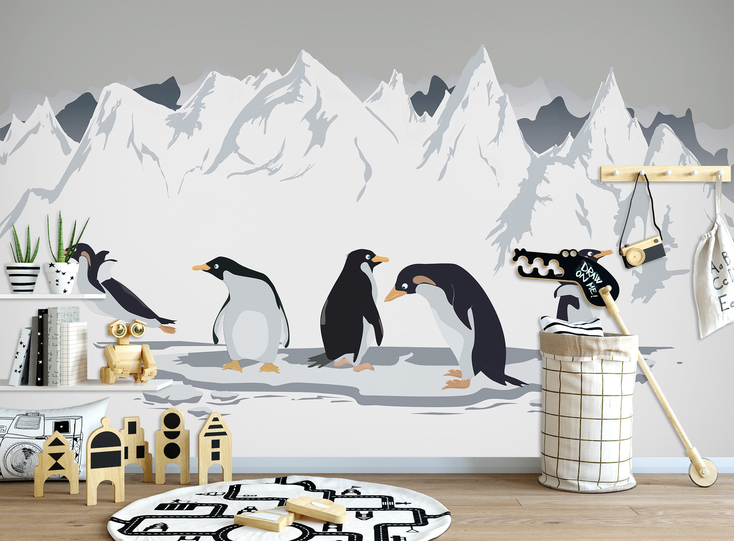 3D Arctic Penguin 1688 Wall Murals