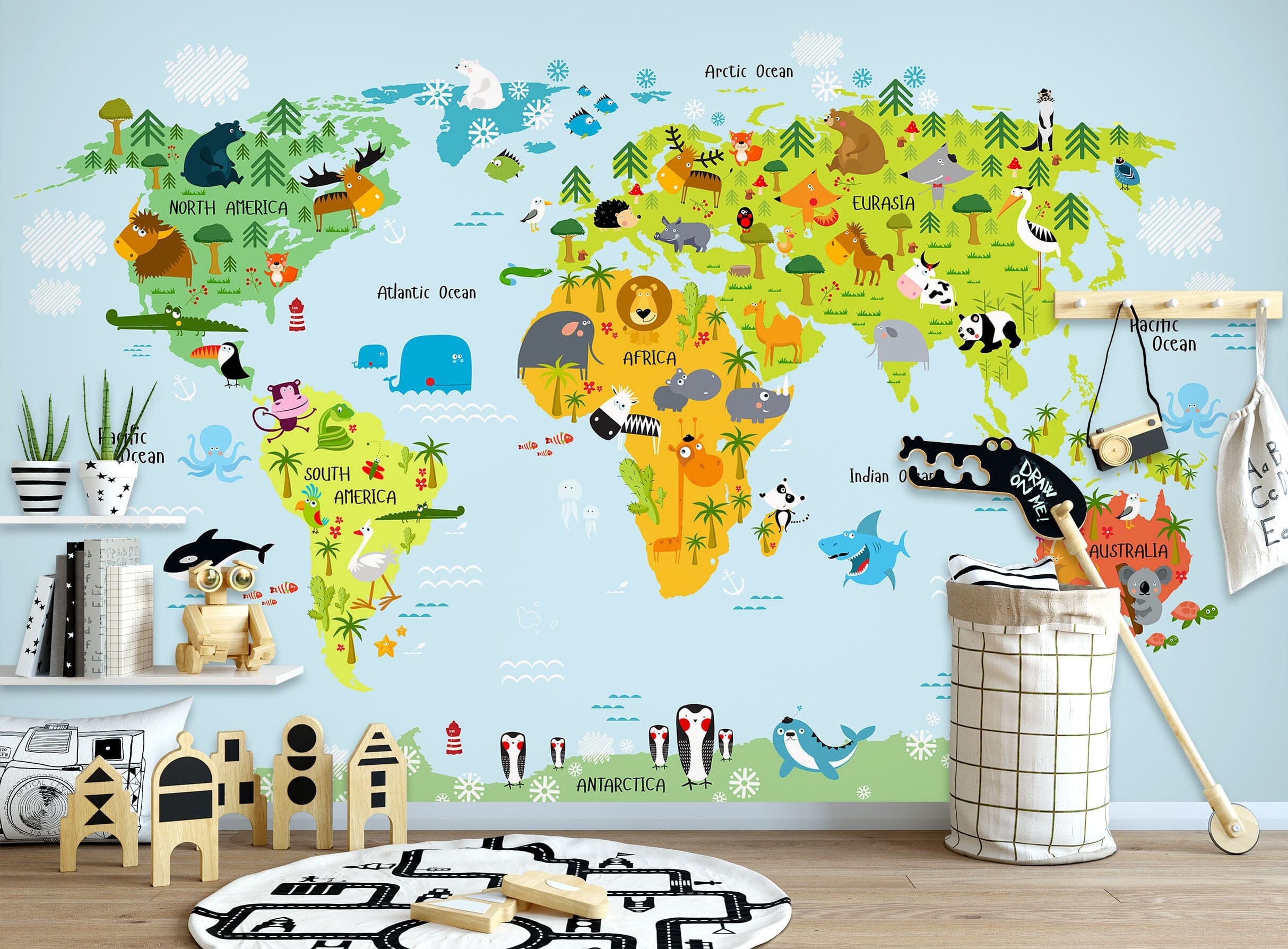 3D Color Pattern 2051 World Map Wall Murals Wallpaper AJ Wallpaper 2 