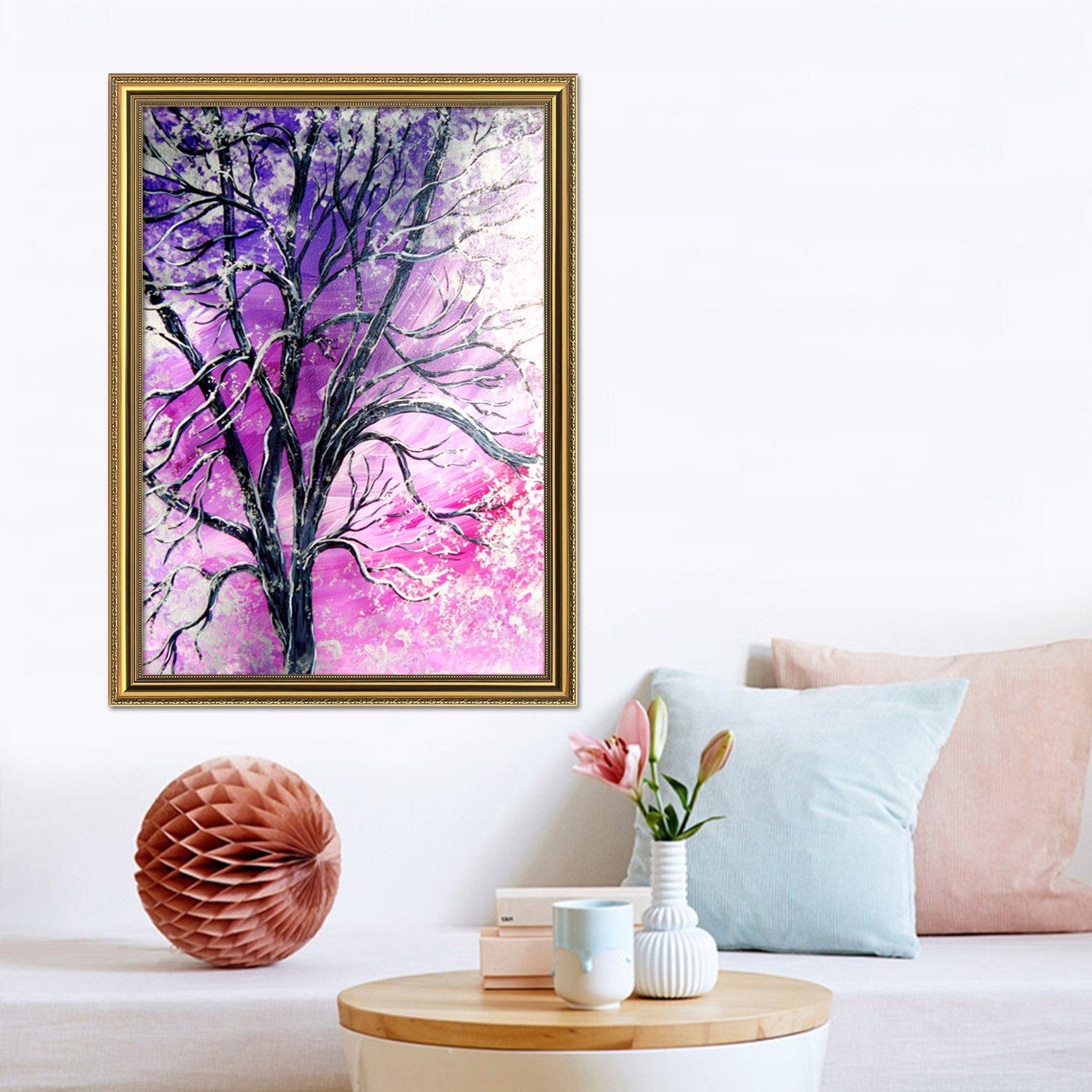 3D Strange Tree 107 Fake Framed Print Painting Wallpaper AJ Creativity Home 