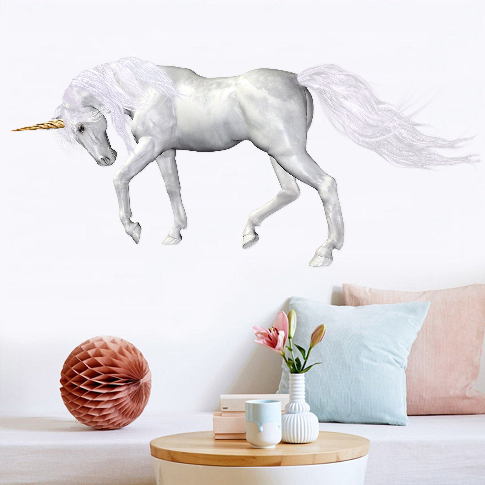 3D Horn Of Unicorn 007 Animals Wall Stickers Wallpaper AJ Wallpaper 