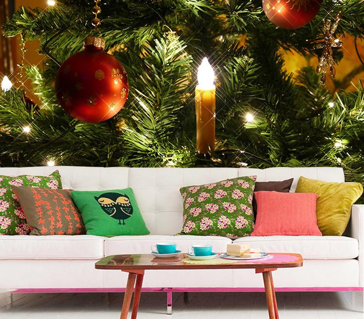 3D Christmas Tree And Candle 65 Wallpaper AJ Wallpaper 