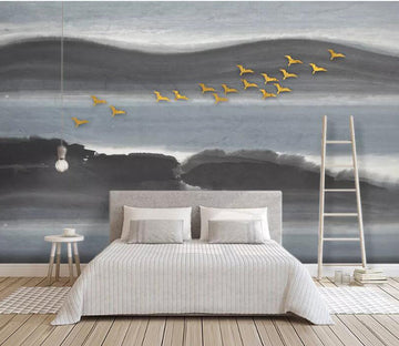 3D Golden Bird 923 Wall Murals Wallpaper AJ Wallpaper 2 