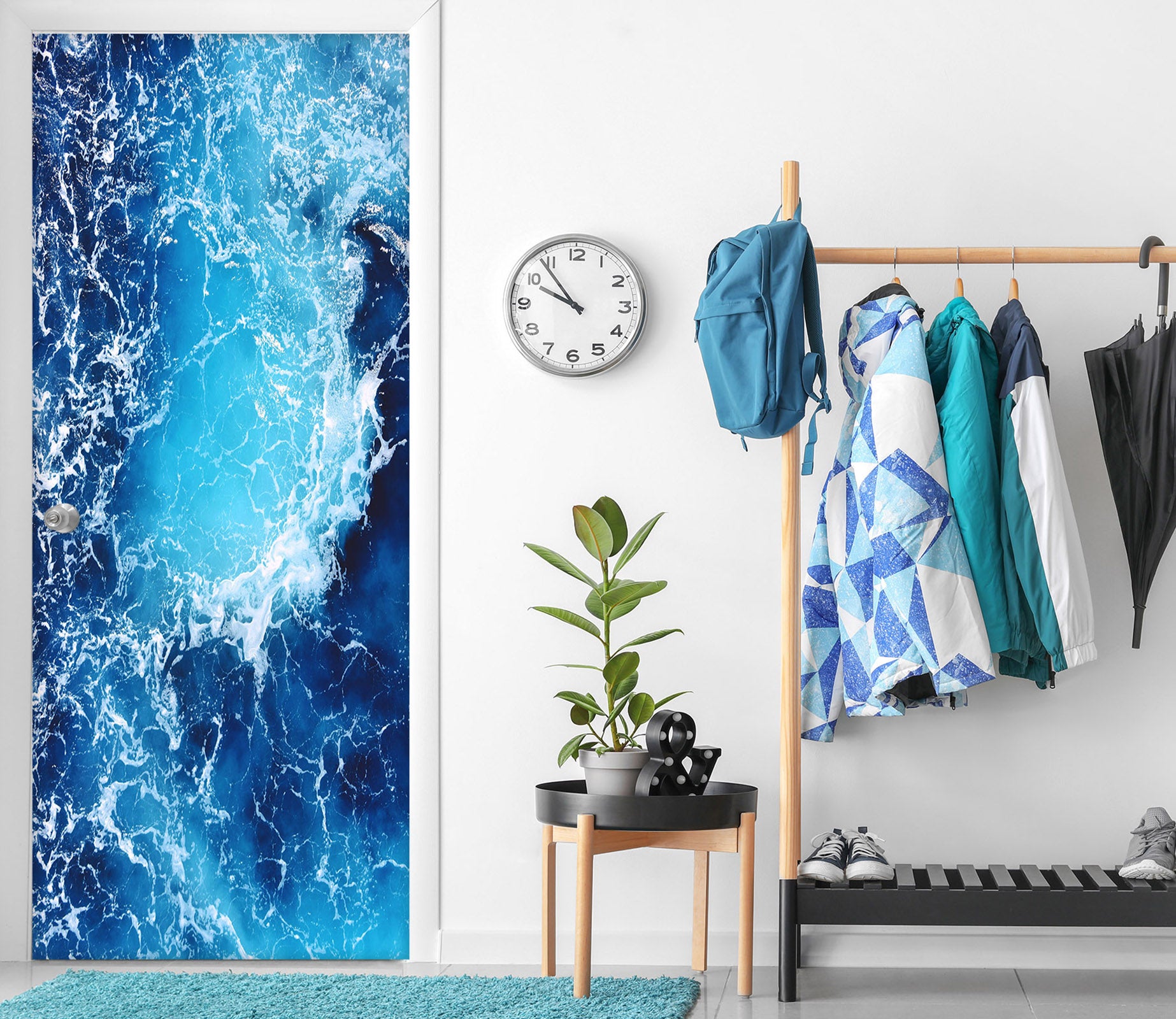 3D Waves 22028 Door Mural