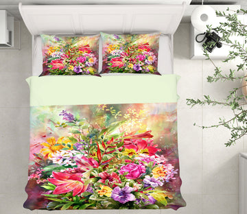 3D Flower Bush 16159 Bed Pillowcases Quilt
