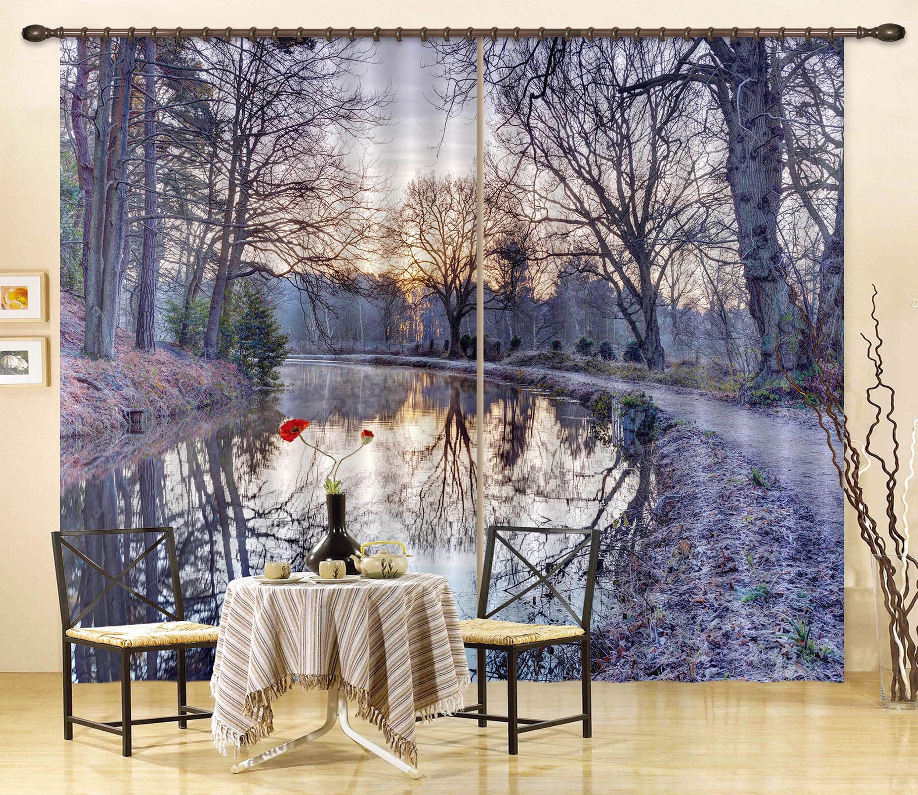 3D Forest River 232 Assaf Frank Curtain Curtains Drapes Curtains AJ Creativity Home 