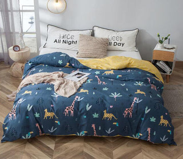 3D Giraffe Leopard 4194 Bed Pillowcases Quilt