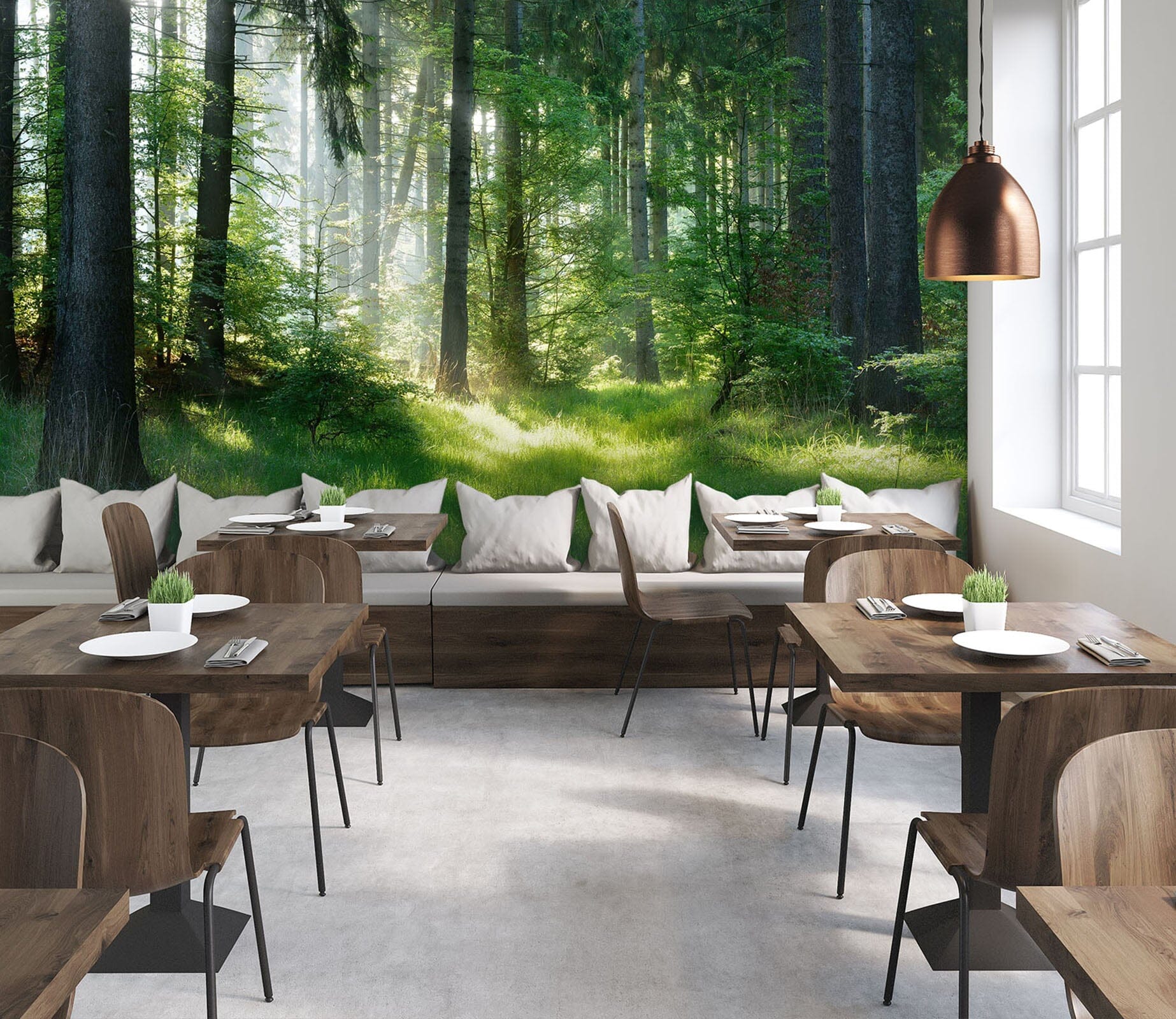 3D Green Forest 245 Wall Murals Wallpaper AJ Wallpaper 2 