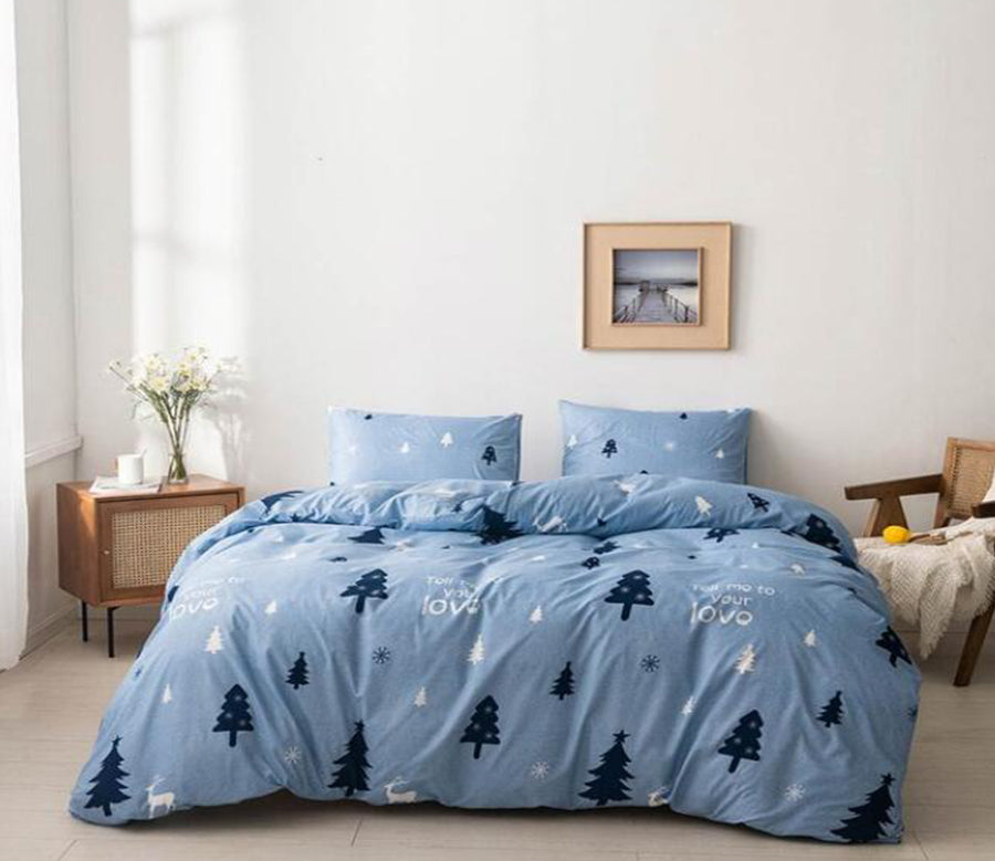3D Tree Triangle 7187 Bed Pillowcases Quilt