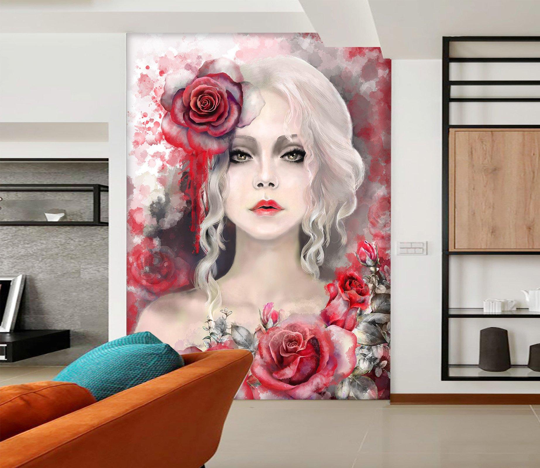 3D Queen Red Rose 715 Wallpaper AJ Wallpaper 