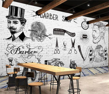 3D Barber Shop Grandfather 46 Wall Murals Wallpaper AJ Wallpaper 2 