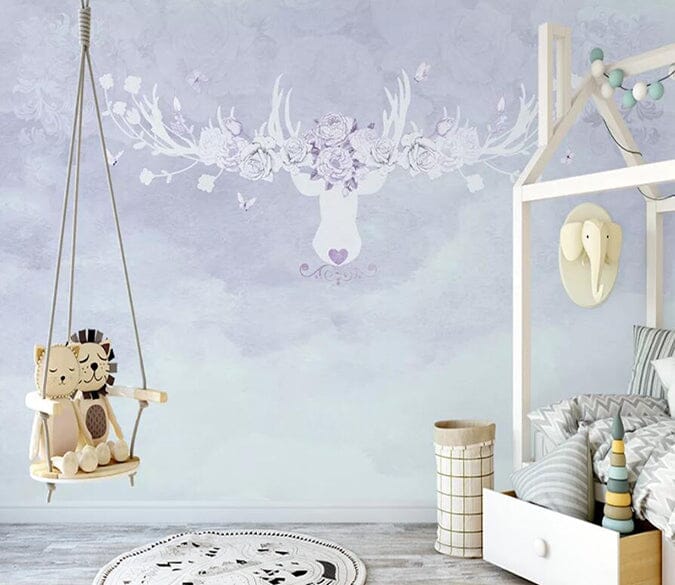 3D White Deer 2548 Wall Murals Wallpaper AJ Wallpaper 2 