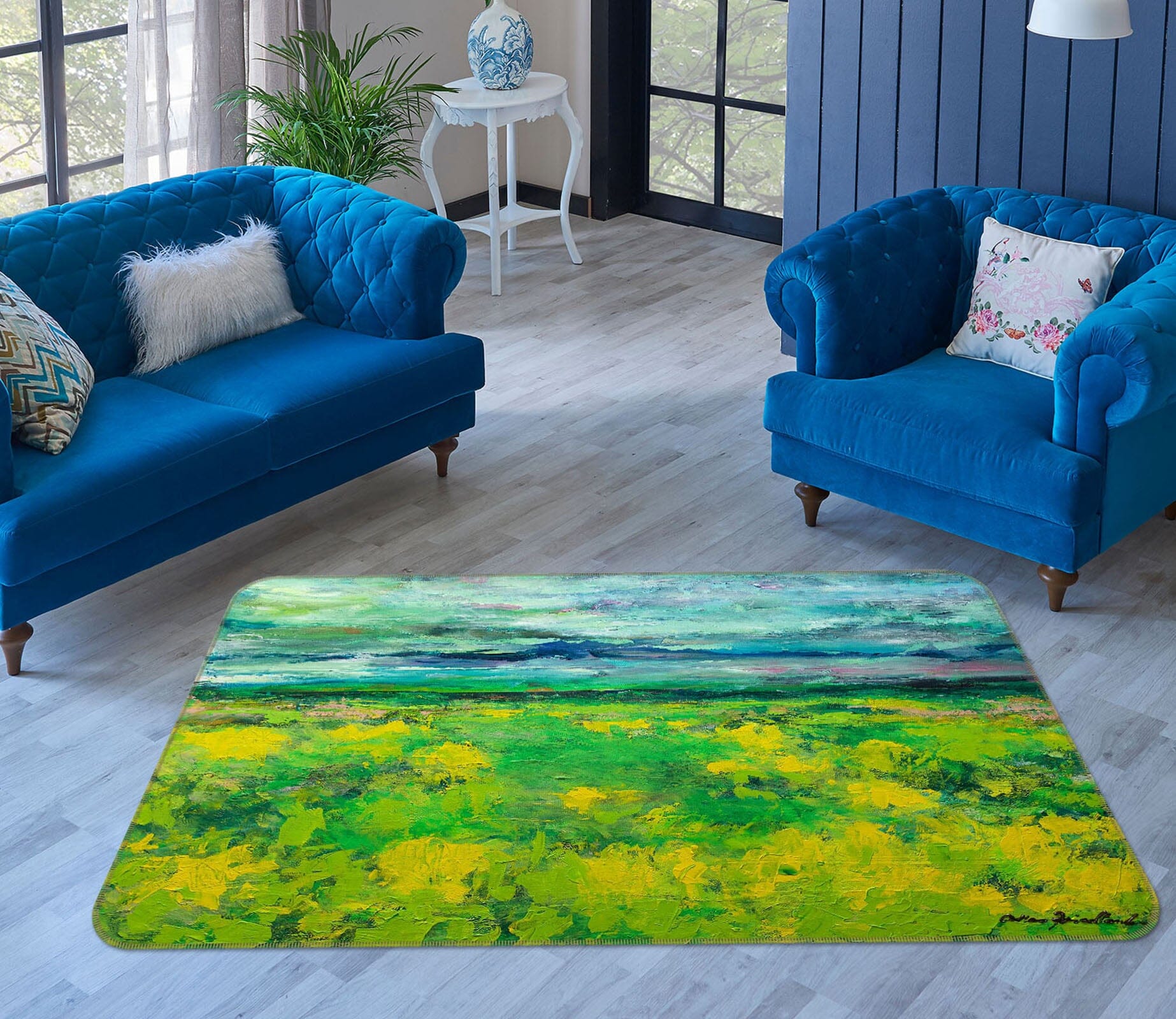 3D Summer Steppe 1099 Allan P. Friedlander Rug Non Slip Rug Mat Mat AJ Creativity Home 