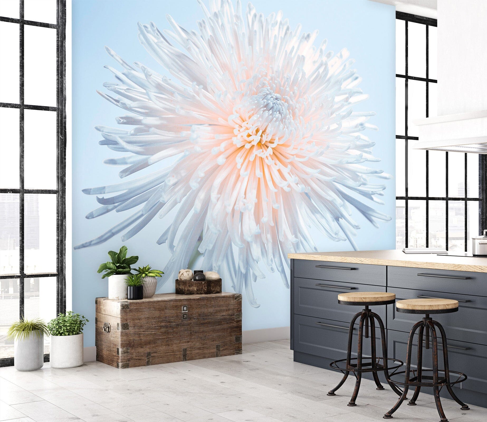 3D Sunny Flower 1411 Assaf Frank Wall Mural Wall Murals Wallpaper AJ Wallpaper 2 