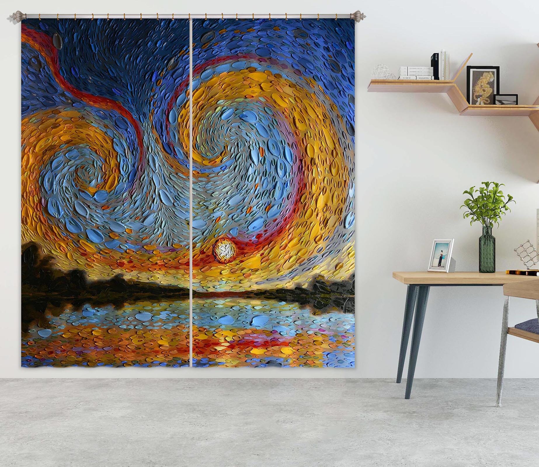 3D Colorful Shells 056 Dena Tollefson Curtain Curtains Drapes Curtains AJ Creativity Home 