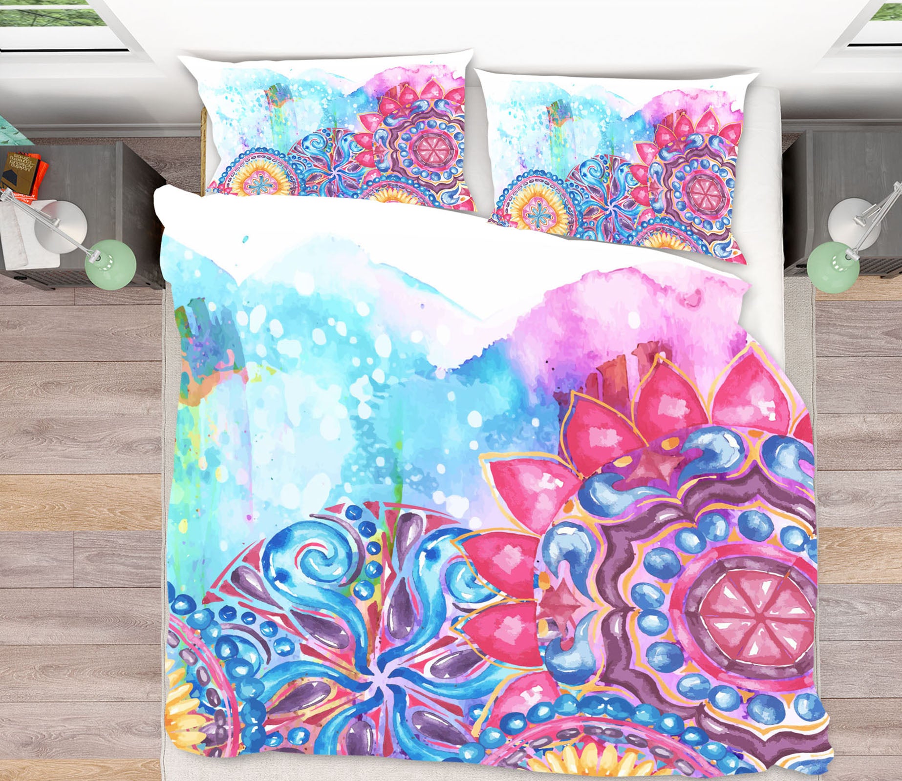 3D Flowers Pattern 60178 Bed Pillowcases Quilt