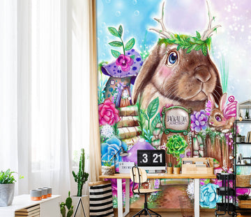 3D Cartoon Rabbit 8436 Sheena Pike Wall Mural Wall Murals