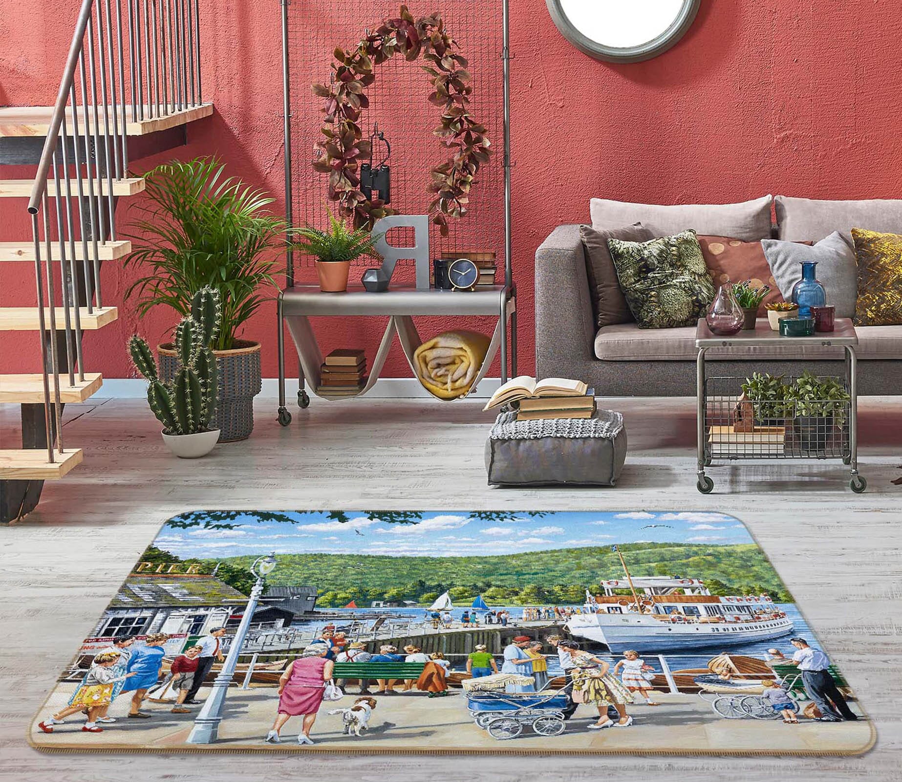 3D Lively City 1059 Trevor Mitchell Rug Non Slip Rug Mat Mat AJ Creativity Home 