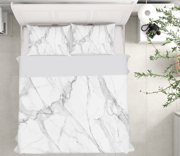 3D White Marble 16004 Bed Pillowcases Quilt