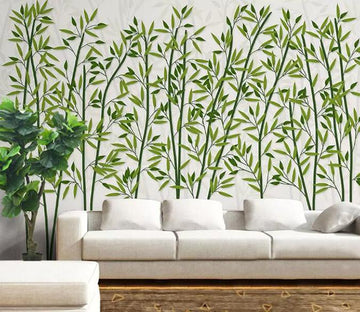 3D Bamboo Leaves 990 Wall Murals Wallpaper AJ Wallpaper 2 