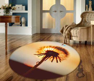 3D Dandelion 71298 Round Non Slip Rug Mat