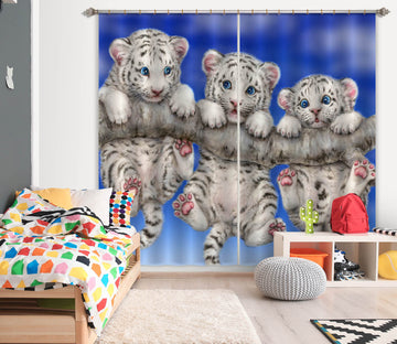 3D Baby Tiger 9091 Kayomi Harai Curtain Curtains Drapes