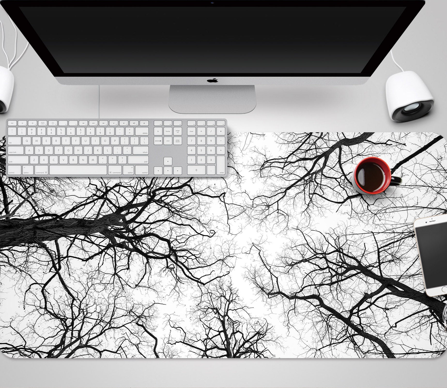 3D Black Branch 7769 Assaf Frank Desk Mat