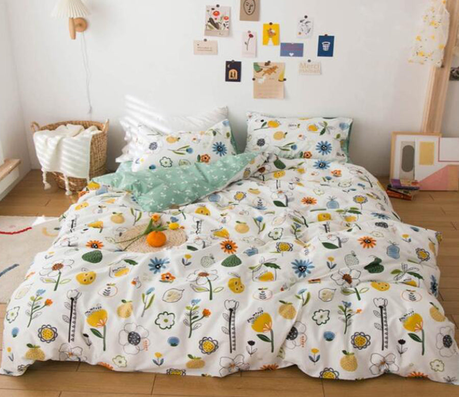 3D Color Small Yellow Pattern 5022 Bed Pillowcases Quilt