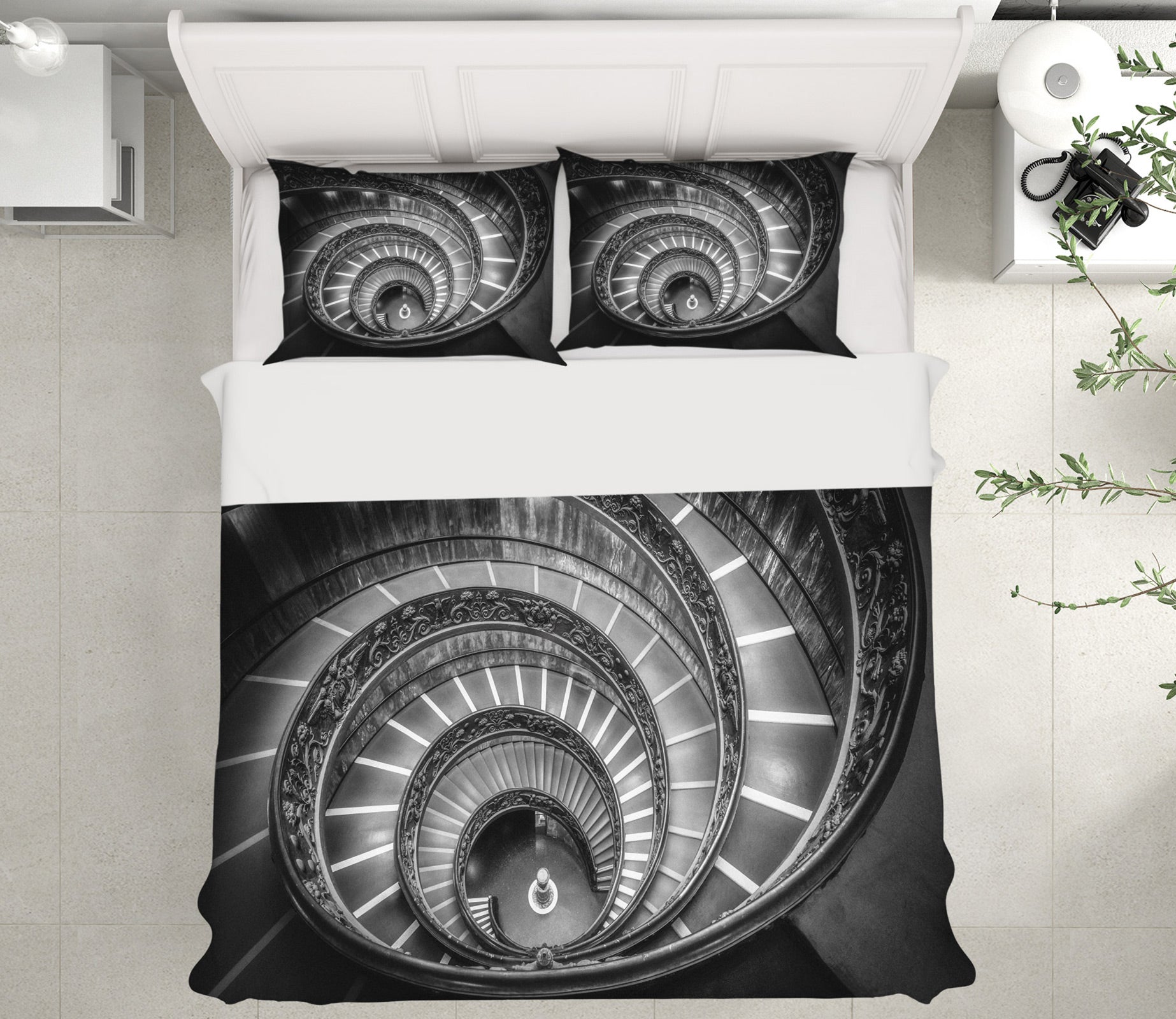 3D Spiral Staircase 59169 Bed Pillowcases Quilt