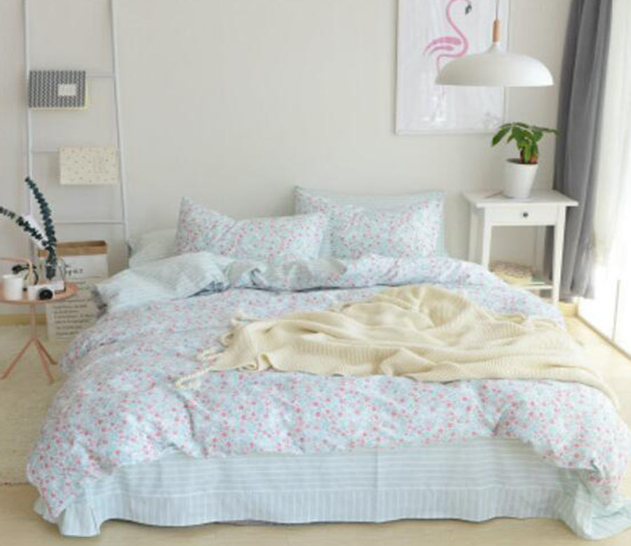 3D Pink Floral 20295 Bed Pillowcases Quilt