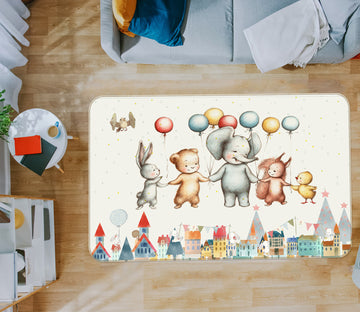 3D Balloon Animal 77058 Non Slip Rug Mat