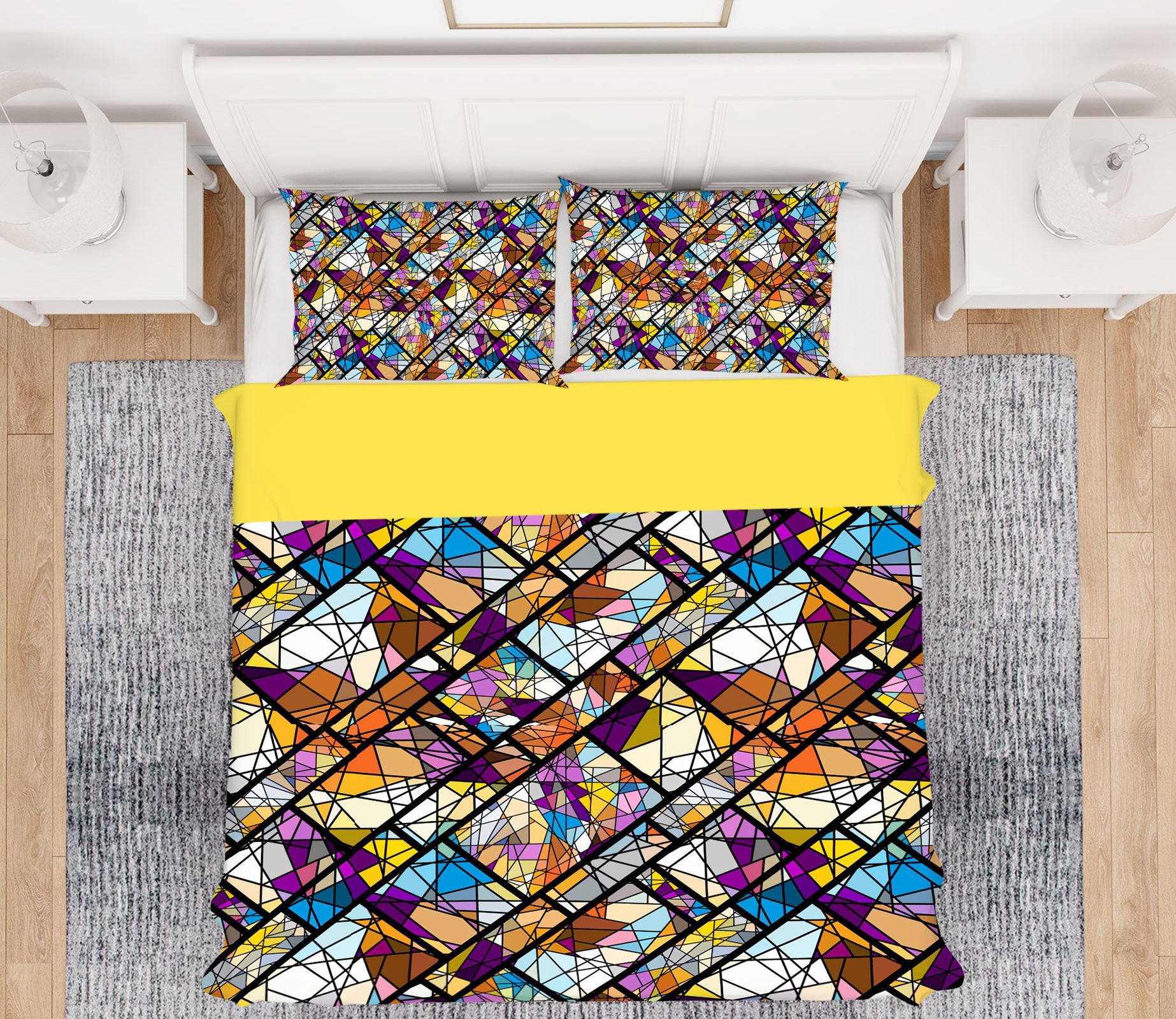3D Color Line 13204 Bed Pillowcases Quilt