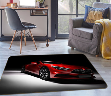3D Red Car 68016 Vehicle Non Slip Rug Mat