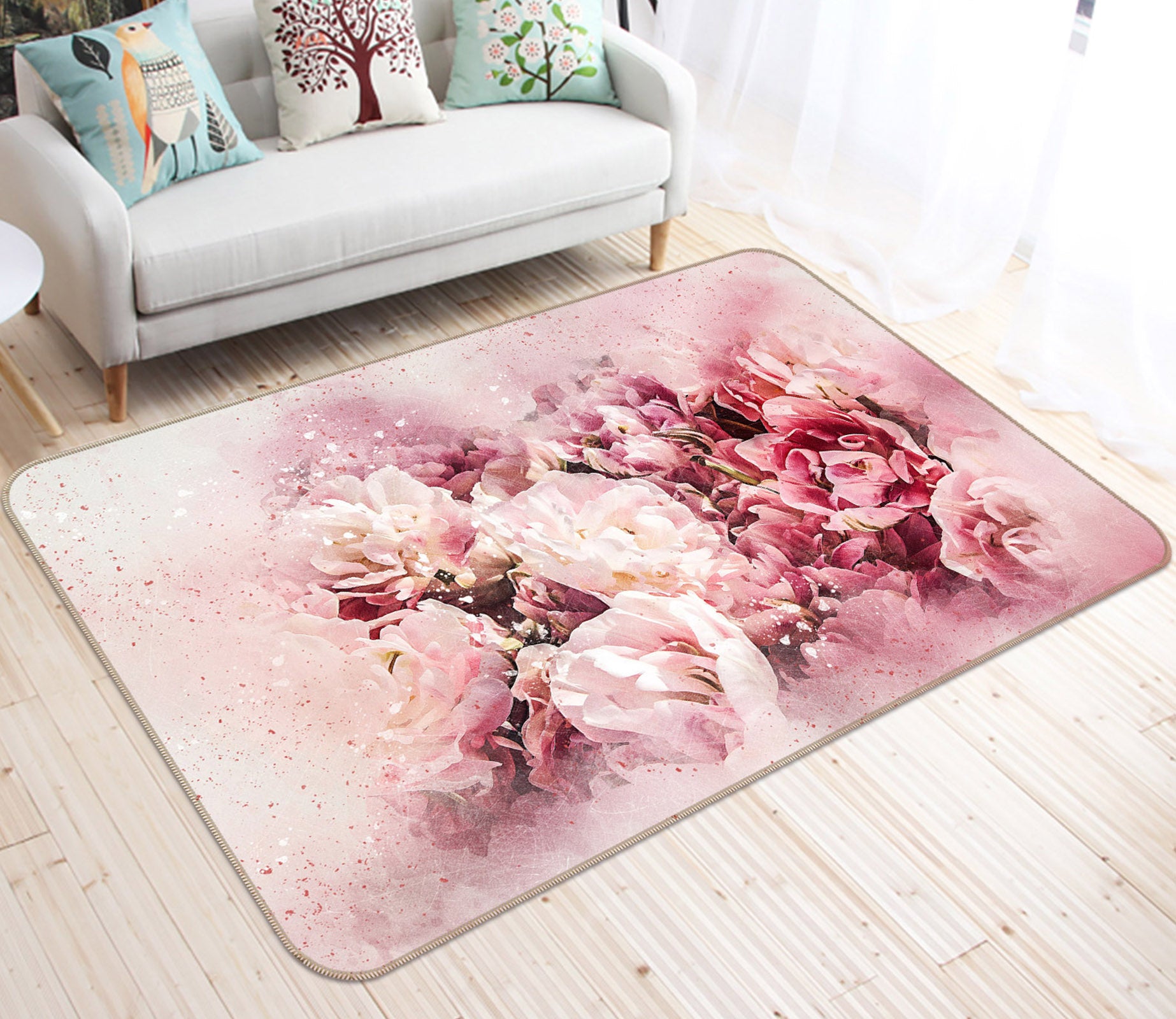 3D Flowers 36133 Non Slip Rug Mat