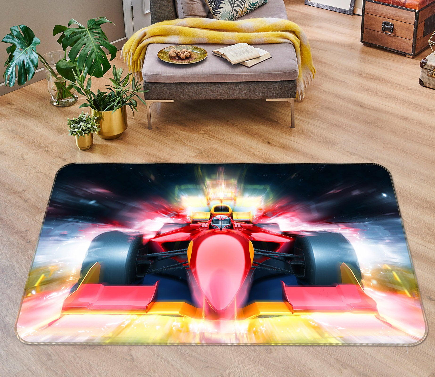 3D Racing Car 38213 Vehicle Non Slip Rug Mat