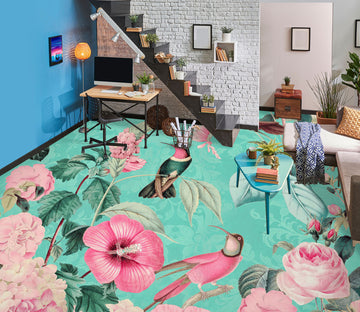 3D Flower Bird 104150 Andrea Haase Floor Mural