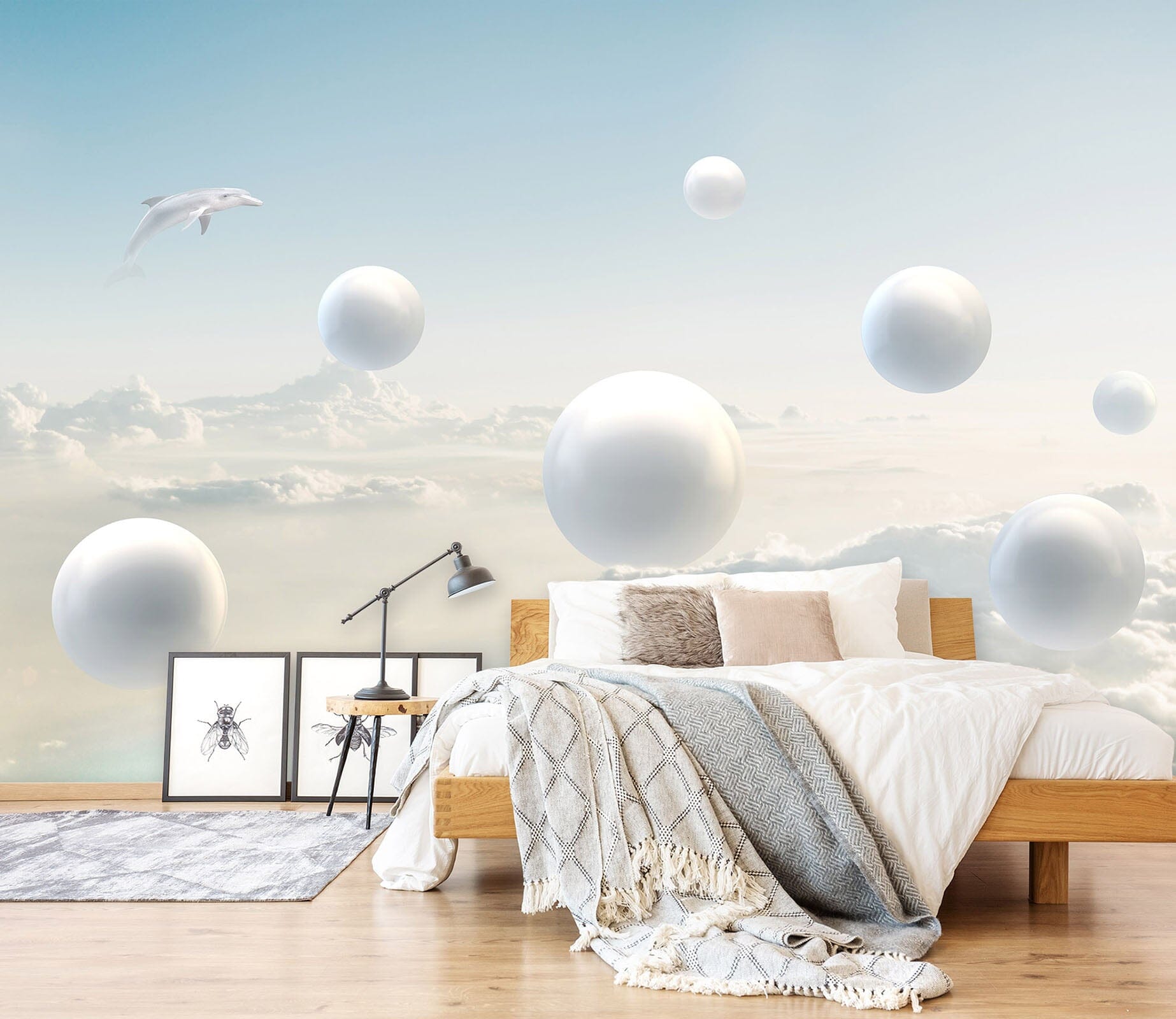 3D White Balloon 1540 Wall Murals Wallpaper AJ Wallpaper 2 