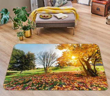 3D Tree Leaves 29122 Non Slip Rug Mat