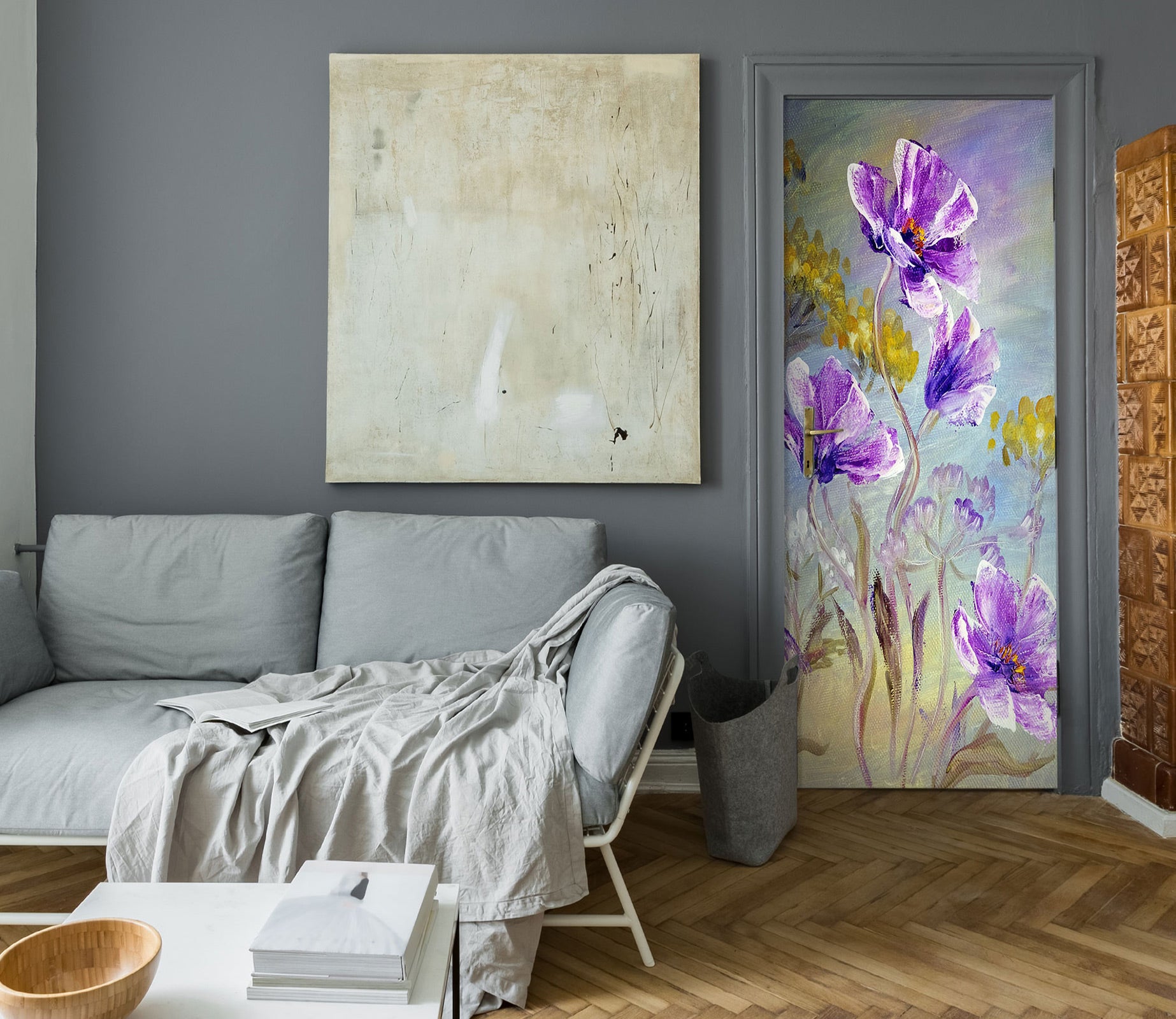 3D Flower 24129 Door Mural
