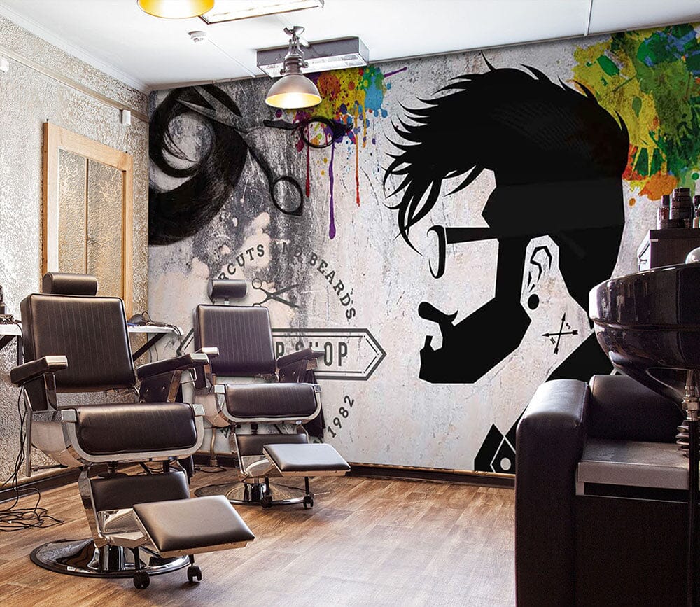 3D Man Cut Hair 1456 Barber Shop Wall Murals Wallpaper AJ Wallpaper 2 