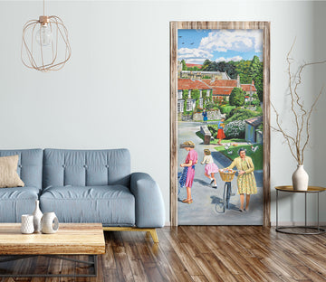 3D Village Road House 103158 Trevor Mitchell Door Mural