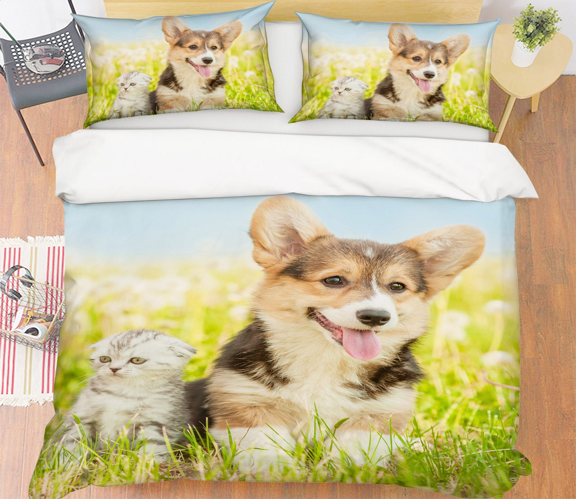 3D Corgi 14208 Bed Pillowcases Quilt