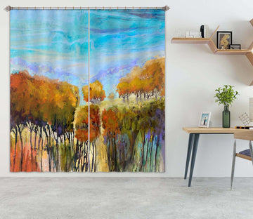 3D Painted Forest 218 Michael Tienhaara Curtain Curtains Drapes Curtains AJ Creativity Home 