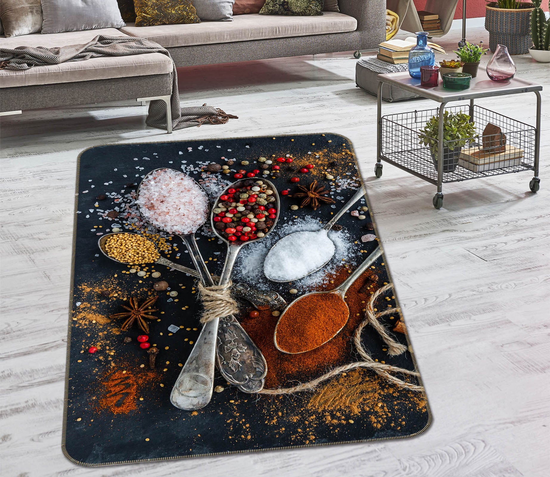 3D Spoon Seasoning 65159 Non Slip Rug Mat