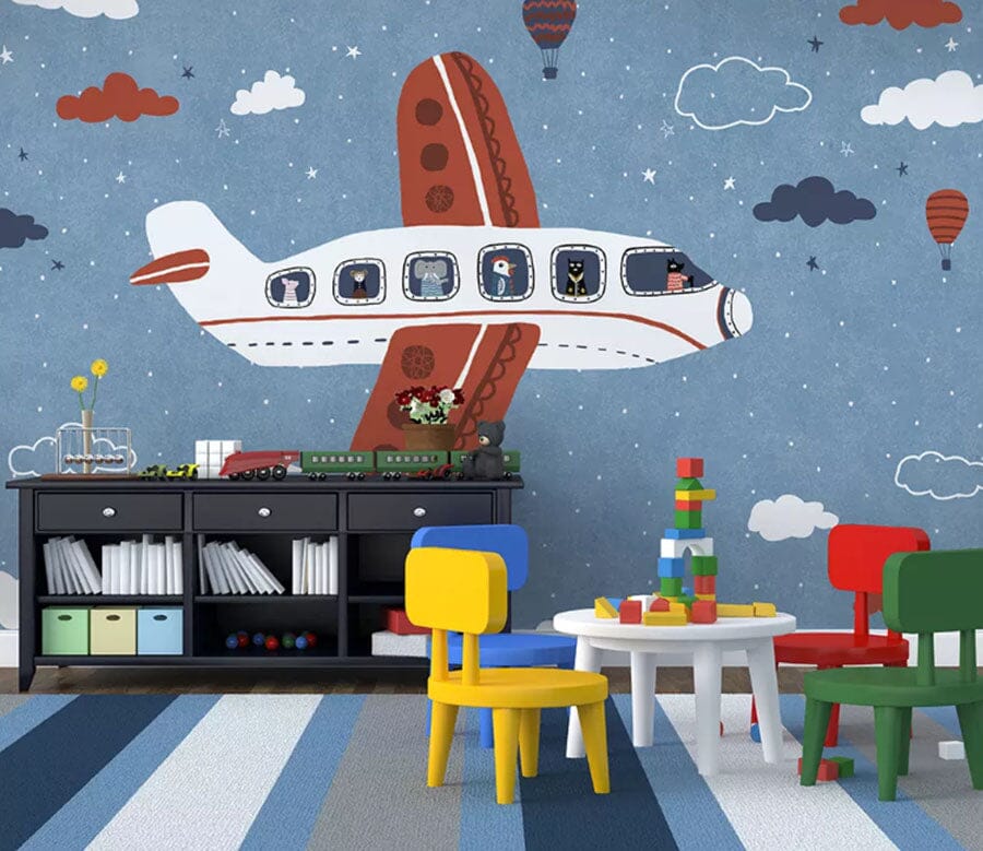 3D Cute Airplane 2134 Wall Murals Wallpaper AJ Wallpaper 2 