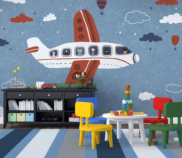 3D Cute Airplane 2134 Wall Murals Wallpaper AJ Wallpaper 2 