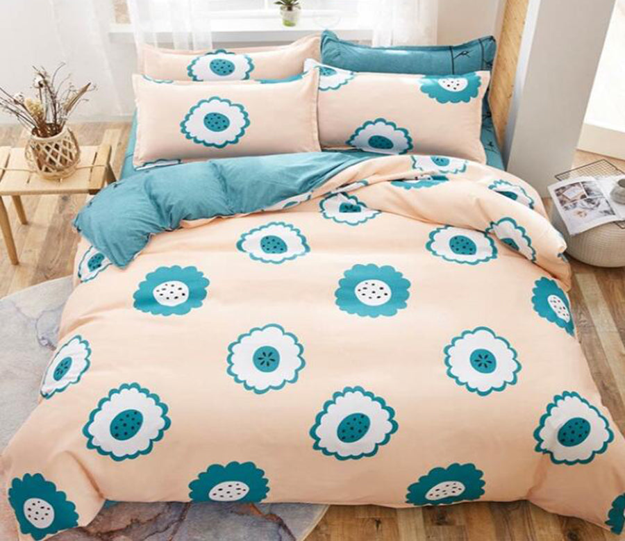 3D Green Flower 7160 Bed Pillowcases Quilt