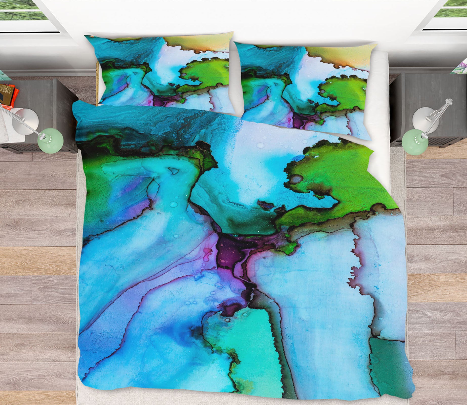 3D Blue Texture 16047 Bed Pillowcases Quilt