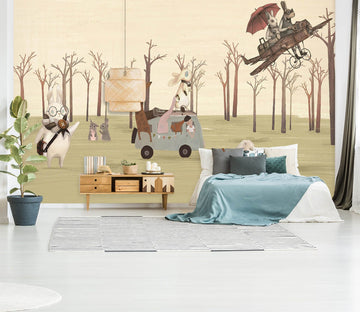 3D Forest Picnic 012 Wall Murals Wallpaper AJ Wallpaper 2 